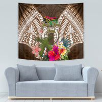 Vanuatu Selebretem 44th Indipendens Dei Tapestry Yumi Pig Tusk and Namele Fern LT03 - Polynesian Pride