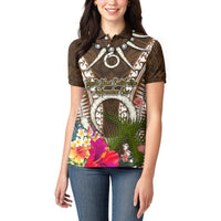 Vanuatu Selebretem 44th Indipendens Dei Women Polo Shirt Yumi Pig Tusk and Namele Fern