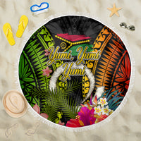 Vanuatu Independence Day Beach Blanket Tugeta Yumi Selebretem Indipendens Dei LT03 One Size 150cm Black - Polynesian Pride