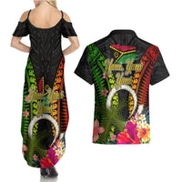 Vanuatu Independence Day Couples Matching Summer Maxi Dress and Hawaiian Shirt Tugeta Yumi Selebretem Indipendens Dei LT03 - Polynesian Pride