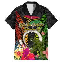Vanuatu Independence Day Hawaiian Shirt Tugeta Yumi Selebretem Indipendens Dei LT03 Black - Polynesian Pride