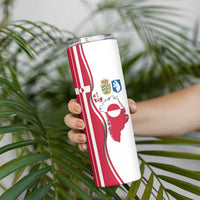 Greenland and Denmark Together Skinny Tumbler National Country Map and Flag Style