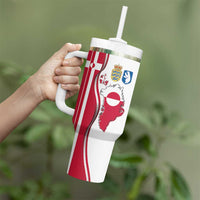 Greenland and Denmark Together Tumbler With Handle National Country Map and Flag Style