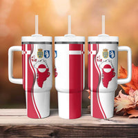 Greenland and Denmark Together Tumbler With Handle National Country Map and Flag Style