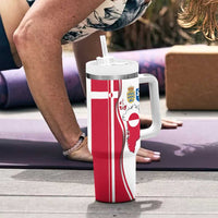 Greenland and Denmark Together Tumbler With Handle National Country Map and Flag Style