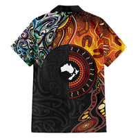 New Zealand and Australia Together Hawaiian Shirt Maori Tattoo Paua Shell mix Aboriginal Pattern LT03 - Polynesian Pride