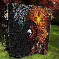 New Zealand and Australia Together Quilt Maori Tattoo Paua Shell mix Aboriginal Pattern