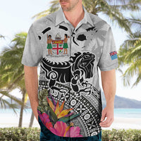 Fiji Iguana Hawaiian Shirt Tapa Tribal Tattoo and Hibiscus