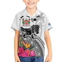 Fiji Iguana Hawaiian Shirt Tapa Tribal Tattoo and Hibiscus