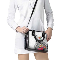 Fiji Iguana Shoulder Handbag Tapa Tribal Tattoo and Hibiscus