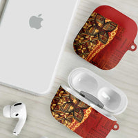 Samoan Pacific Tribal Flower Geometric Art Tattoos AirPods Case Siapo Pattern Flame Sunset LT03 - Polynesian Pride