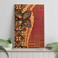 Samoan Pacific Tribal Flower Geometric Art Tattoos Canvas Wall Art Siapo Pattern Flame Sunset LT03 - Polynesian Pride