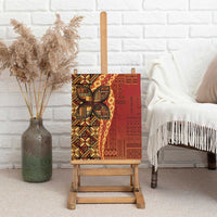 Samoan Pacific Tribal Flower Geometric Art Tattoos Canvas Wall Art Siapo Pattern Flame Sunset LT03 - Polynesian Pride