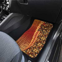 Samoan Pacific Tribal Flower Geometric Art Tattoos Car Mats Siapo Pattern Flame Sunset LT03 - Polynesian Pride