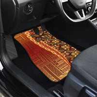 Samoan Pacific Tribal Flower Geometric Art Tattoos Car Mats Siapo Pattern Flame Sunset LT03 - Polynesian Pride