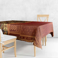 Samoan Pacific Tribal Flower Geometric Art Tattoos Tablecloth Siapo Pattern Flame Sunset LT03 - Polynesian Pride