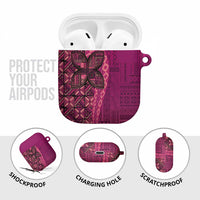 Samoan Pacific Tribal Flower Geometric Art Tattoos AirPods Case Siapo Pattern Romantic Rose LT03 - Polynesian Pride