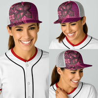 Samoan Pacific Tribal Flower Geometric Art Tattoos Baseball Net Cap Siapo Pattern Romantic Rose LT03 - Polynesian Pride