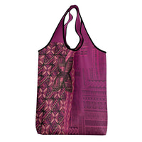 Samoan Pacific Tribal Flower Geometric Art Tattoos Grocery Bag Siapo Pattern Romantic Rose LT03 - Polynesian Pride
