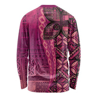 Samoan Pacific Tribal Flower Geometric Art Tattoos Long Sleeve Shirt Siapo Pattern Romantic Rose LT03 - Polynesian Pride