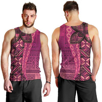 Samoan Pacific Tribal Flower Geometric Art Tattoos Men Tank Top Siapo Pattern Romantic Rose - Polynesian Pride