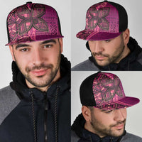 Samoan Pacific Tribal Flower Geometric Art Tattoos Mesh Trucker Cap Siapo Pattern Romantic Rose LT03 - Polynesian Pride