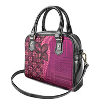 Samoan Pacific Tribal Flower Geometric Art Tattoos Shoulder Handbag Siapo Pattern Romantic Rose - Polynesian Pride