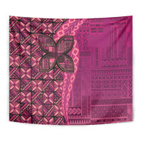 Samoan Pacific Tribal Flower Geometric Art Tattoos Tapestry Siapo Pattern Romantic Rose - Polynesian Pride