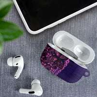Samoan Pacific Tribal Flower Geometric Art Tattoos AirPods Case Siapo Pattern Purple Haze LT03 - Polynesian Pride