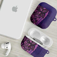 Samoan Pacific Tribal Flower Geometric Art Tattoos AirPods Case Siapo Pattern Purple Haze LT03 - Polynesian Pride