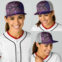 Samoan Pacific Tribal Flower Geometric Art Tattoos Baseball Net Cap Siapo Pattern Purple Haze LT03 - Polynesian Pride