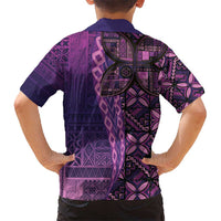 Samoan Pacific Tribal Flower Geometric Art Tattoos Hawaiian Shirt Siapo Pattern Purple Haze LT03 - Polynesian Pride