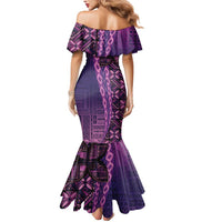 Samoan Pacific Tribal Flower Geometric Art Tattoos Mermaid Dress Siapo Pattern Purple Haze LT03 - Polynesian Pride