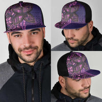 Samoan Pacific Tribal Flower Geometric Art Tattoos Mesh Trucker Cap Siapo Pattern Purple Haze LT03 - Polynesian Pride