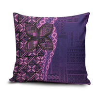 Samoan Pacific Tribal Flower Geometric Art Tattoos Pillow Cover Siapo Pattern Purple Haze - Polynesian Pride