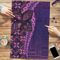 Samoan Pacific Tribal Flower Geometric Art Tattoos Puzzle Siapo Pattern Purple Haze LT03 Purple - Polynesian Pride