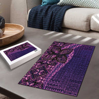 Samoan Pacific Tribal Flower Geometric Art Tattoos Puzzle Siapo Pattern Purple Haze LT03 - Polynesian Pride