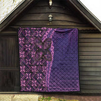 Samoan Pacific Tribal Flower Geometric Art Tattoos Quilt Siapo Pattern Purple Haze - Polynesian Pride