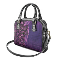 Samoan Pacific Tribal Flower Geometric Art Tattoos Shoulder Handbag Siapo Pattern Purple Haze - Polynesian Pride