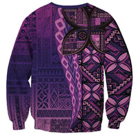 Samoan Pacific Tribal Flower Geometric Art Tattoos Sweatshirt Siapo Pattern Purple Haze LT03 - Polynesian Pride
