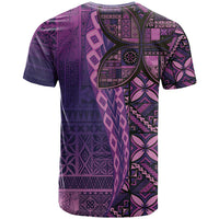 Samoan Pacific Tribal Flower Geometric Art Tattoos T Shirt Siapo Pattern Purple Haze - Polynesian Pride