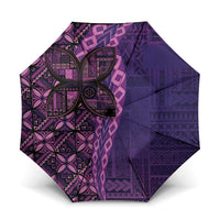 Samoan Pacific Tribal Flower Geometric Art Tattoos Umbrella Siapo Pattern Purple Haze LT03 One Size Folded 11.42 inch Opened Diameter 37.4 inch Purple - Polynesian Pride