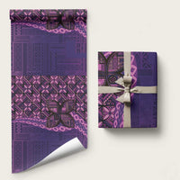 Samoan Pacific Tribal Flower Geometric Art Tattoos Wrapping Paper Siapo Pattern Purple Haze LT03 58" × 23" Purple - Polynesian Pride