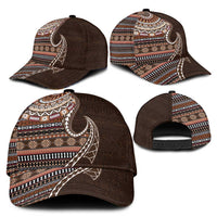 Fijian Masi Tribal Tattoos Art Pattern Classic Cap Brown Color Half Style LT03 - Polynesian Pride
