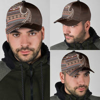 Fijian Masi Tribal Tattoos Art Pattern Classic Cap Brown Color Half Style LT03 - Polynesian Pride