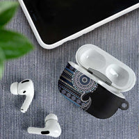 Fijian Masi Tribal Tattoos Art Pattern AirPods Case Navy Color Half Style LT03 - Polynesian Pride