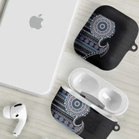 Fijian Masi Tribal Tattoos Art Pattern AirPods Case Navy Color Half Style LT03 - Polynesian Pride