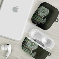 Fijian Masi Tribal Tattoos Art Pattern AirPods Case Green Color Half Style LT03 - Polynesian Pride