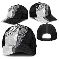 Fijian Masi Tattoos Baseball Net Cap with Tapa Tribal Pattern - Polynesian Pride
