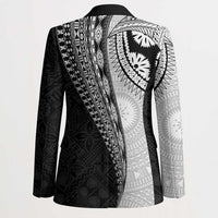 Fijian Masi Tattoos Blazer with Tapa Tribal Pattern - Polynesian Pride